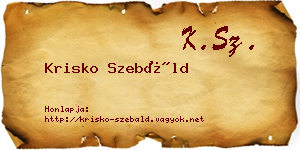 Krisko Szebáld névjegykártya